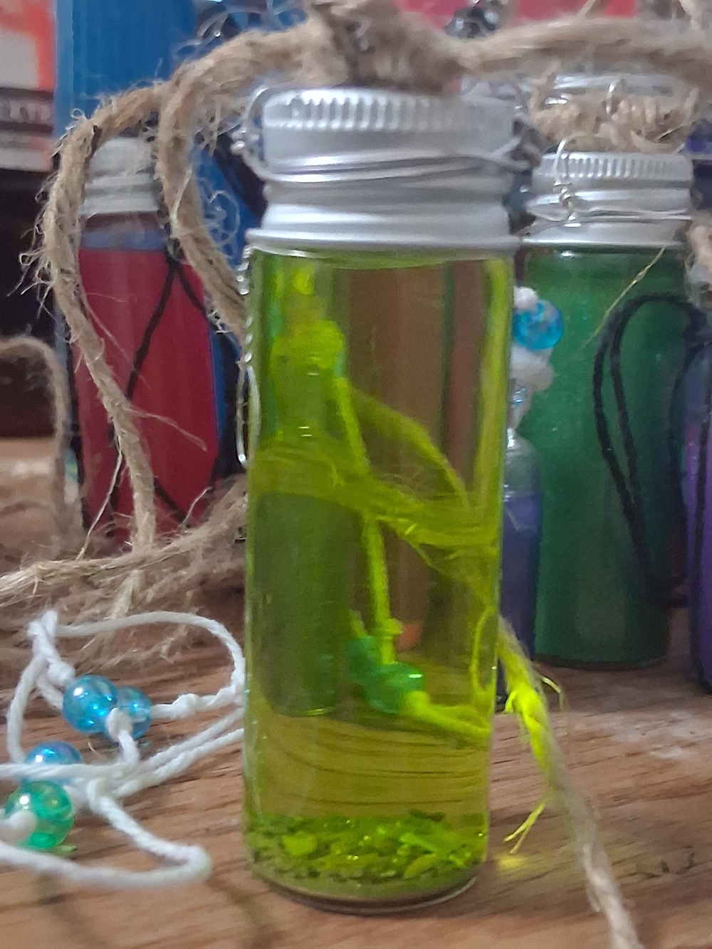 Handmade Kids Dream Bottle Fidget Necklace - Picture 4 of 10